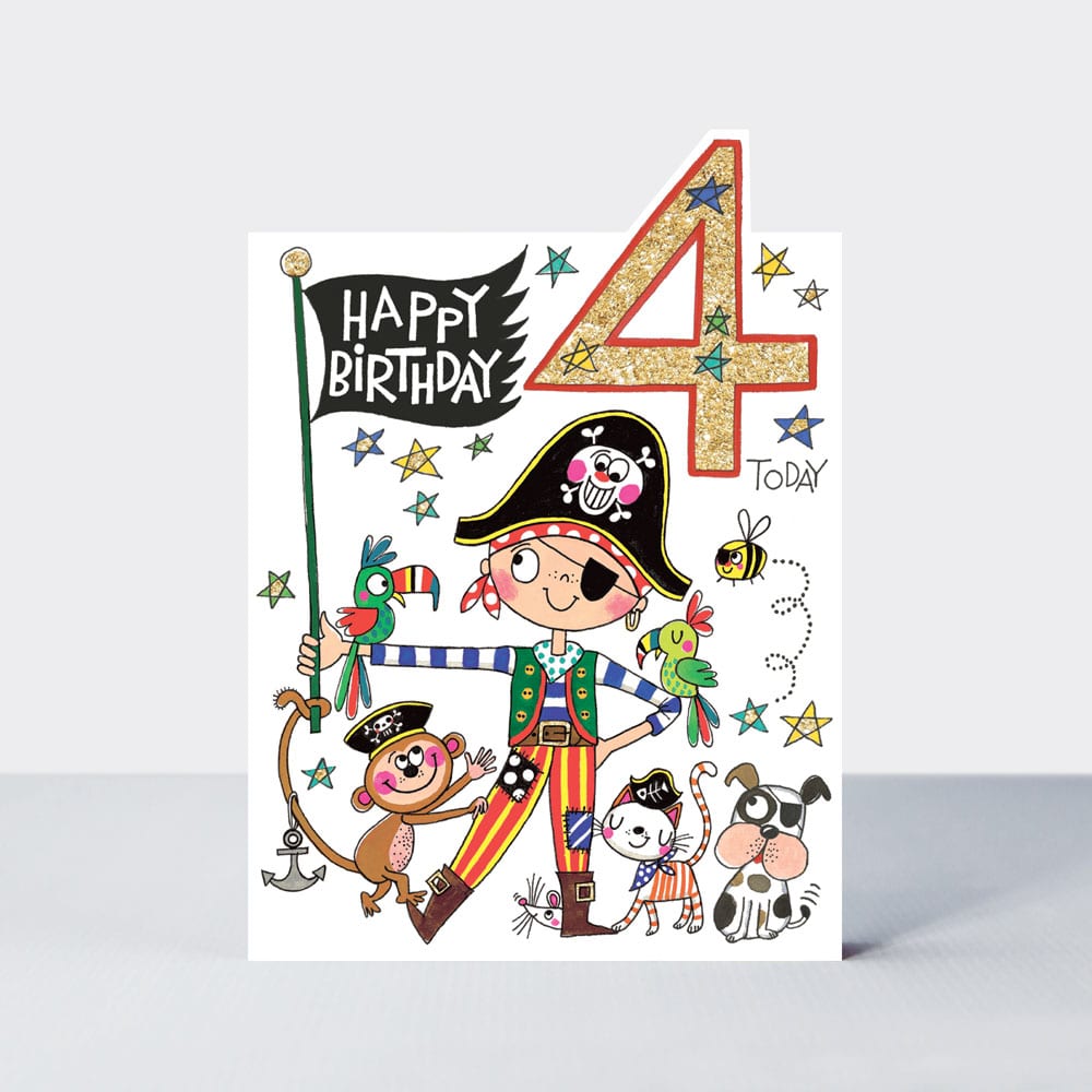 Age 4 - Pirate Birthday Card