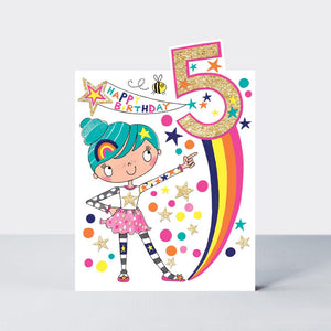 
            
                Load image into Gallery viewer, Age 5 - Starburst Birthday Card
            
        