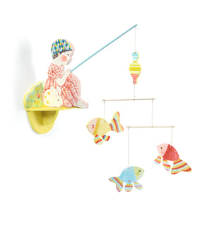 Djeco - Illustrated Wooden Mobile; Fishergirl
