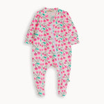 The Bonnie Mob - Mark Zip Front Sleepsuit: Cherries