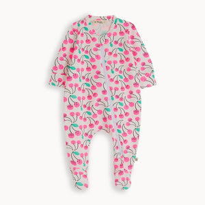 
            
                Load image into Gallery viewer, The Bonnie Mob - Mark Zip Front Sleepsuit: Cherries
            
        