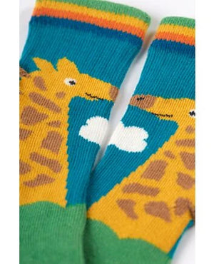 
            
                Load image into Gallery viewer, Frugi- green/giraffe socks
            
        